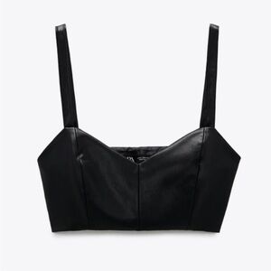 Zara Faux Leather bralette